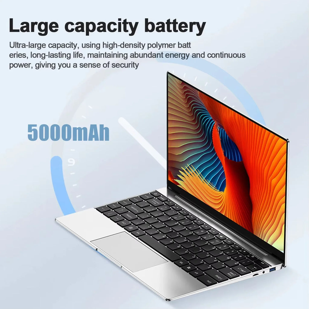 FUCHU 14,1" – Nouvel ordinateur portable, 16 Go de RAM DDR4, SSD 1 To ou 2 To, processeur Intel Core i3-6100U, ordinateur portable Windows 11 pour le travail de bureau, les études et les jeux.