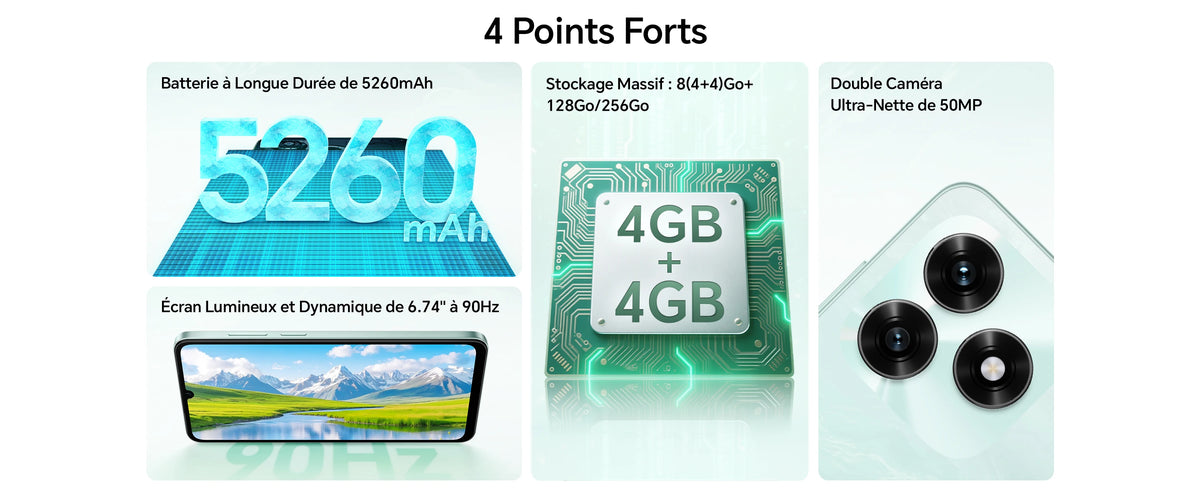 HONOR X5c Plus 5260mAh Battery, 6.74-inch 90Hz 50-megapixel Camera, expandable up to 1 TB via MicroSD