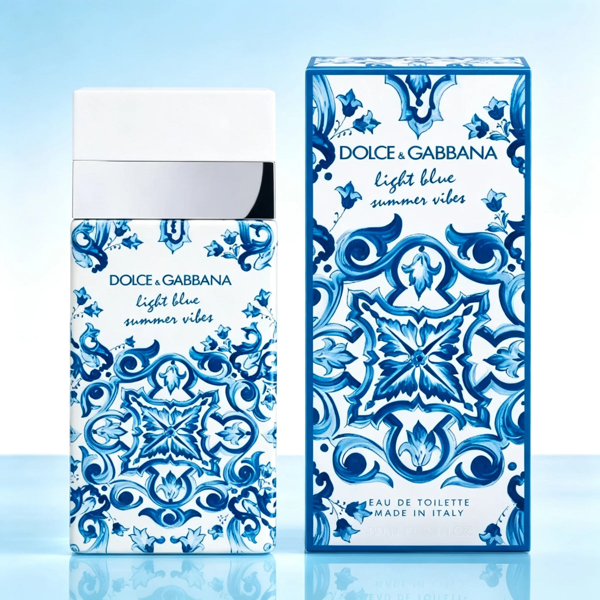 Dolce & Gabbana Light Blue Summer Vibes Eau De Toilette Fresh Citrus Aquatic Perfume Long Lasting Summer Fragrance Lady Gift