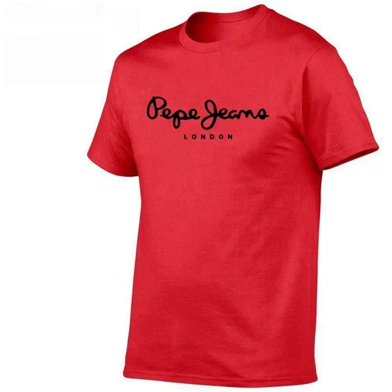 Pepe Jeans T-shirt homme respirant et à séchage rapide, manches courtes, col rond, idéal pour le sport et le style streetwear.