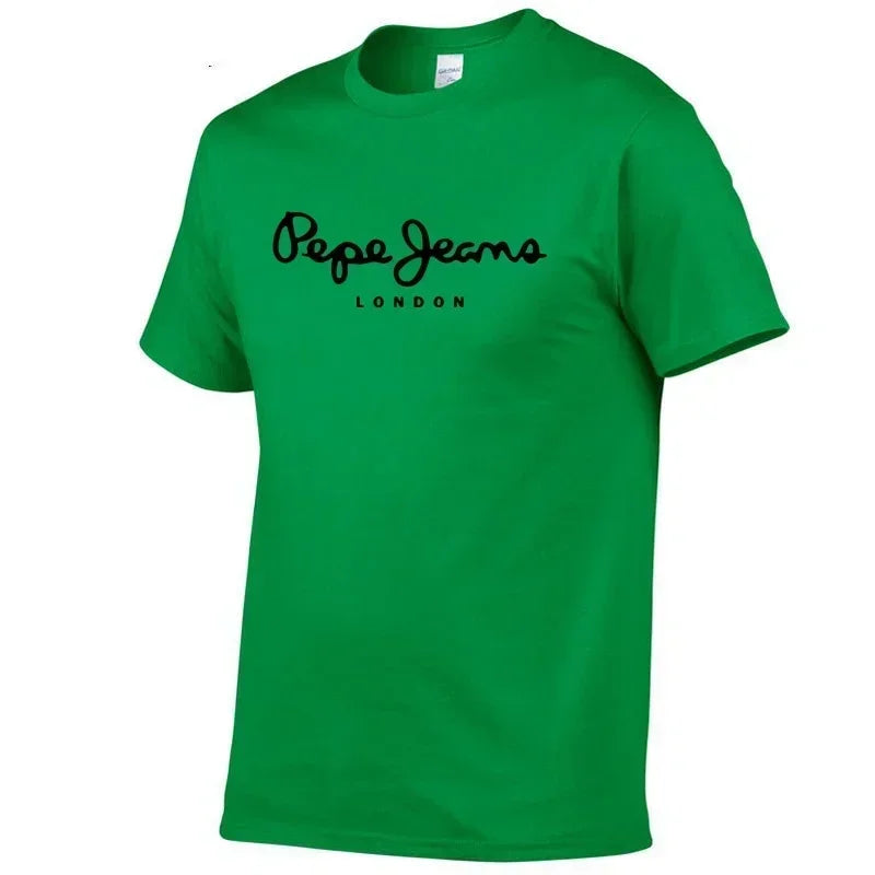 Pepe Jeans T-shirt homme respirant et à séchage rapide, manches courtes, col rond, idéal pour le sport et le style streetwear.