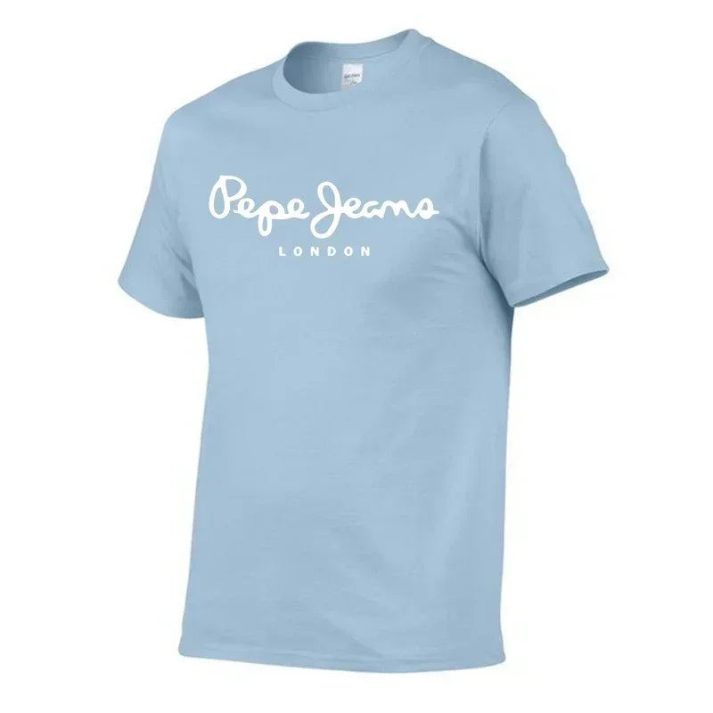 Pepe Jeans T-shirt homme respirant et à séchage rapide, manches courtes, col rond, idéal pour le sport et le style streetwear.