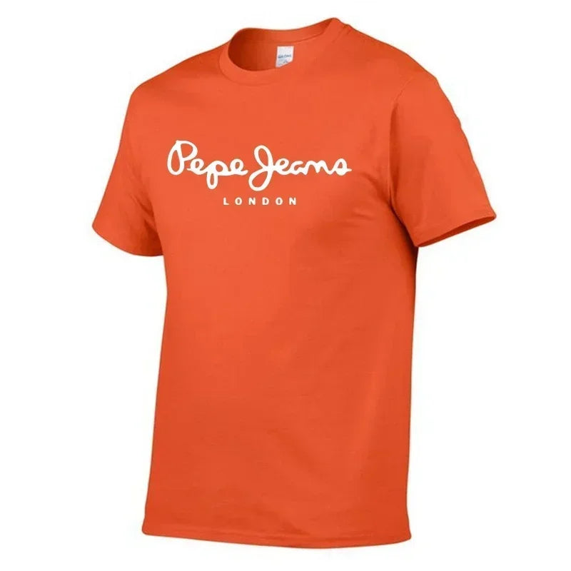 Pepe Jeans T-shirt homme respirant et à séchage rapide, manches courtes, col rond, idéal pour le sport et le style streetwear.