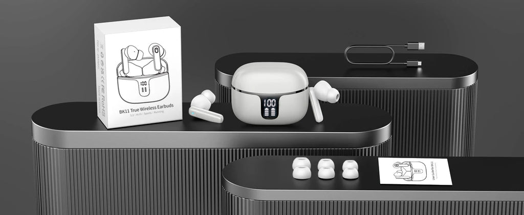 Airpods Bluetooth 5.3 Playtime 40H Waterproof IPX7 Comfort Fit Wireless Earphones for iOS Android