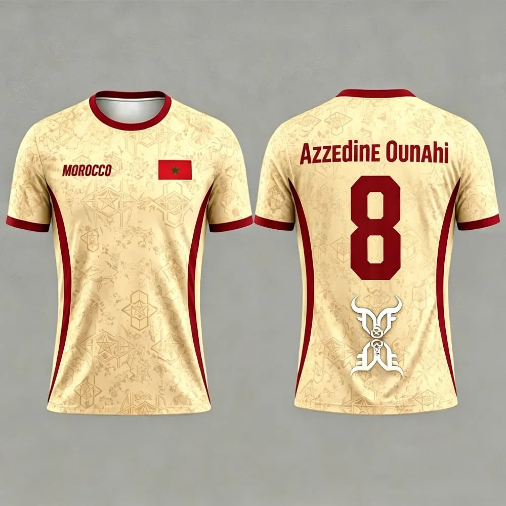 2026 Morocco print flag Jersey 3D T-shirt