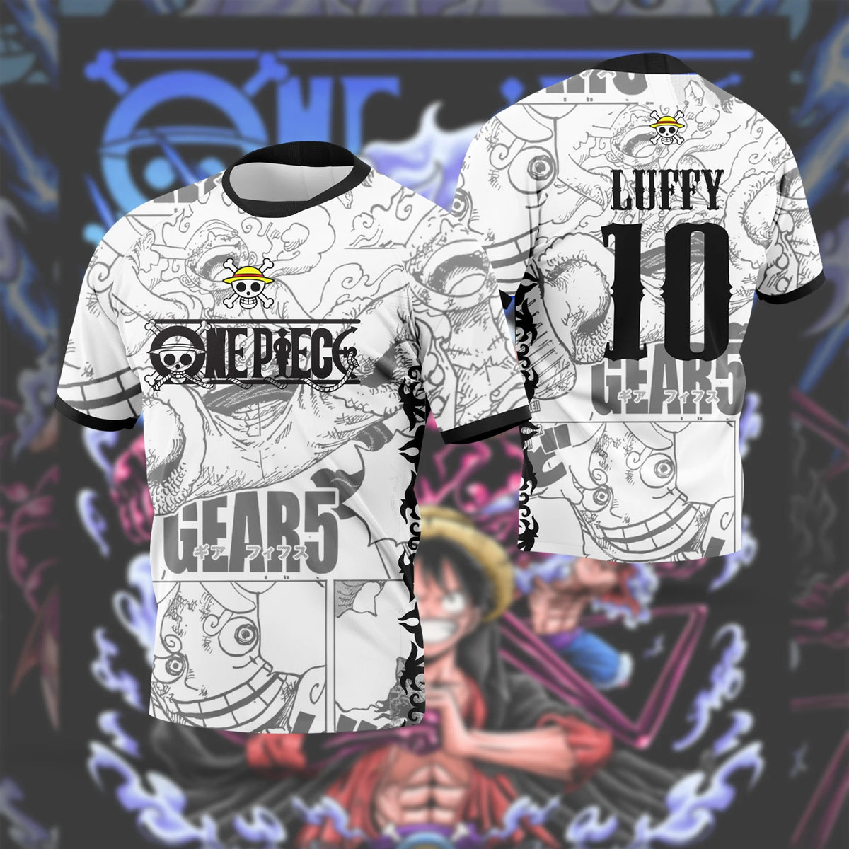 One Piece 2026 T-shirt Luffy Manga pour Homme - 3D Printed