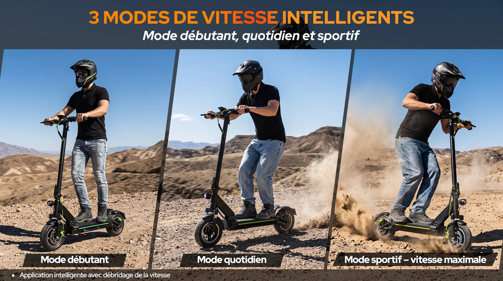 Trottinette électrique tout-terrain TODIMART pour adultes, autonomie de 55 à 70 km, puissante et ultra-légère, batterie 48 V 15 Ah/20 Ah, double suspension, application mobile et Bluetooth.