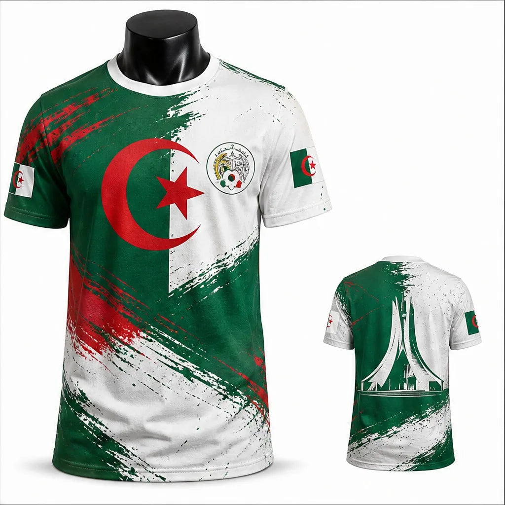 Algeria T Shirt Flag Print
