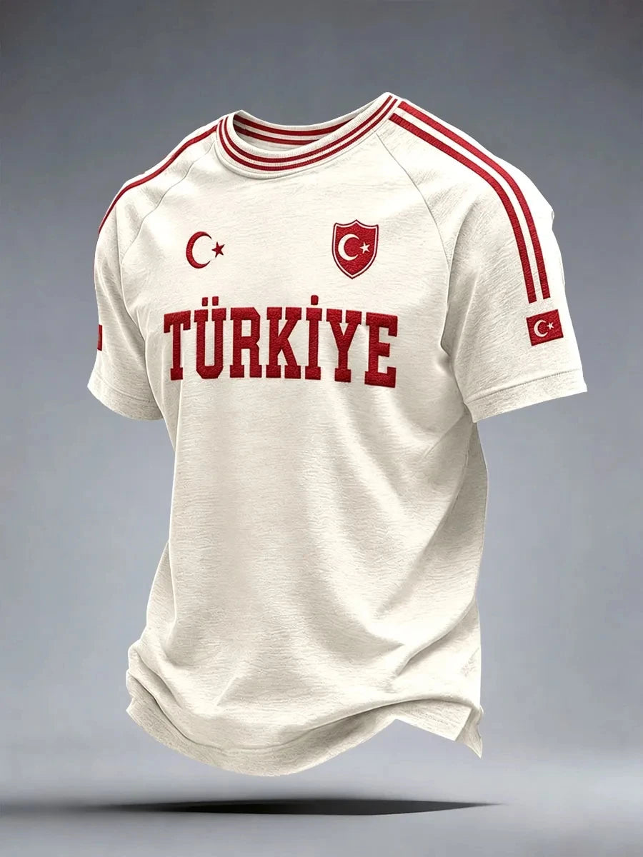 Turkey T-shirt 3D Printed Football Jersey Quick Drying Daily and Training Wear Family Kids Tees