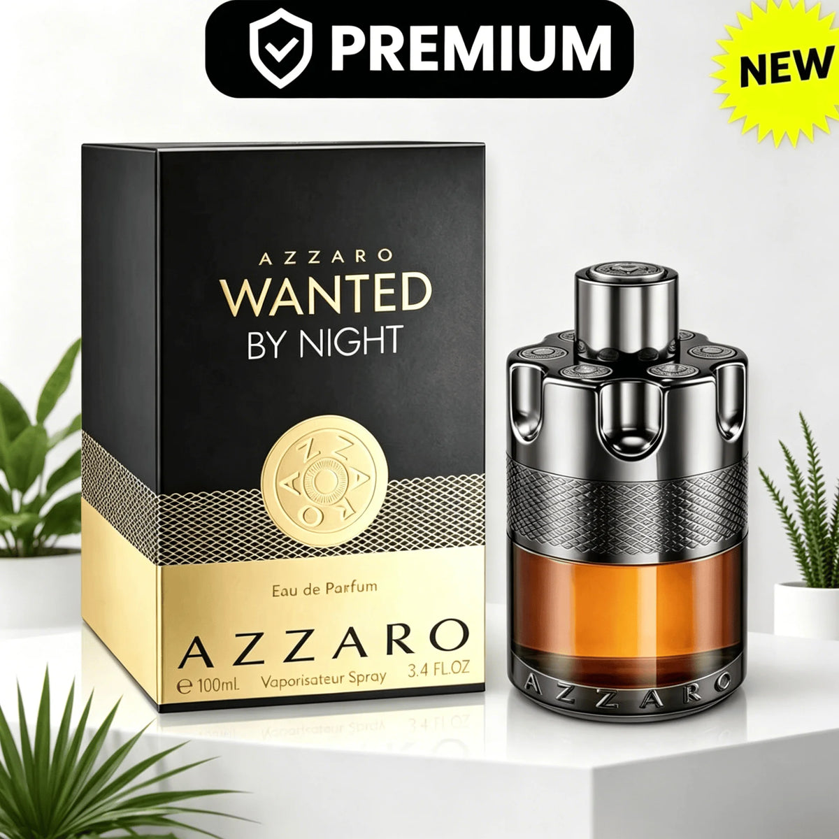 Azzaro Wanted By Night Eau De Parfum Homme 100ML With Original Longue tenue