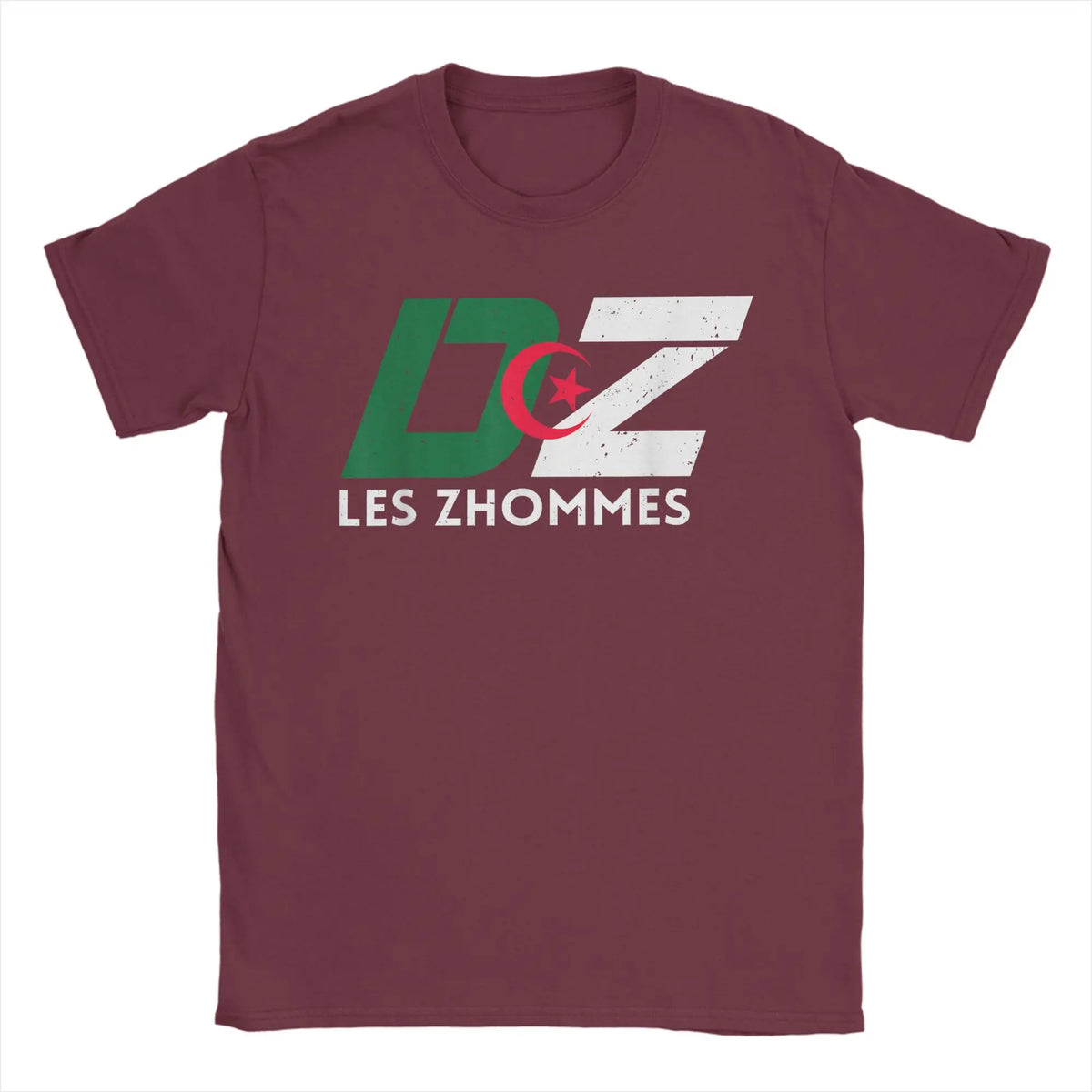T-shirt Algérie DZ Les Zhommes 100% Coton – Maillot Supporter