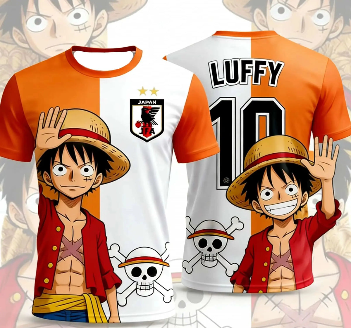 One Piece Luffy Maillot Football Pour Homme et Enfant T-shirt