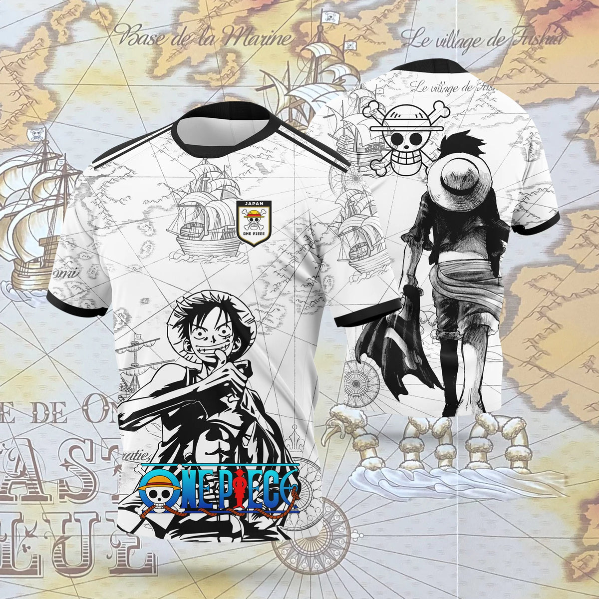 One Piece 2026 T-shirt Luffy Manga pour Homme - 3D Printed
