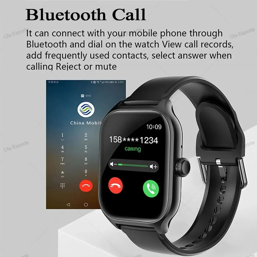 Smart Watch For Android IOS 1.83inch HD Display Bluetooth, Appel, Message, Alerte, Music, Sports, Multiple Mode Smartwatch Ht30