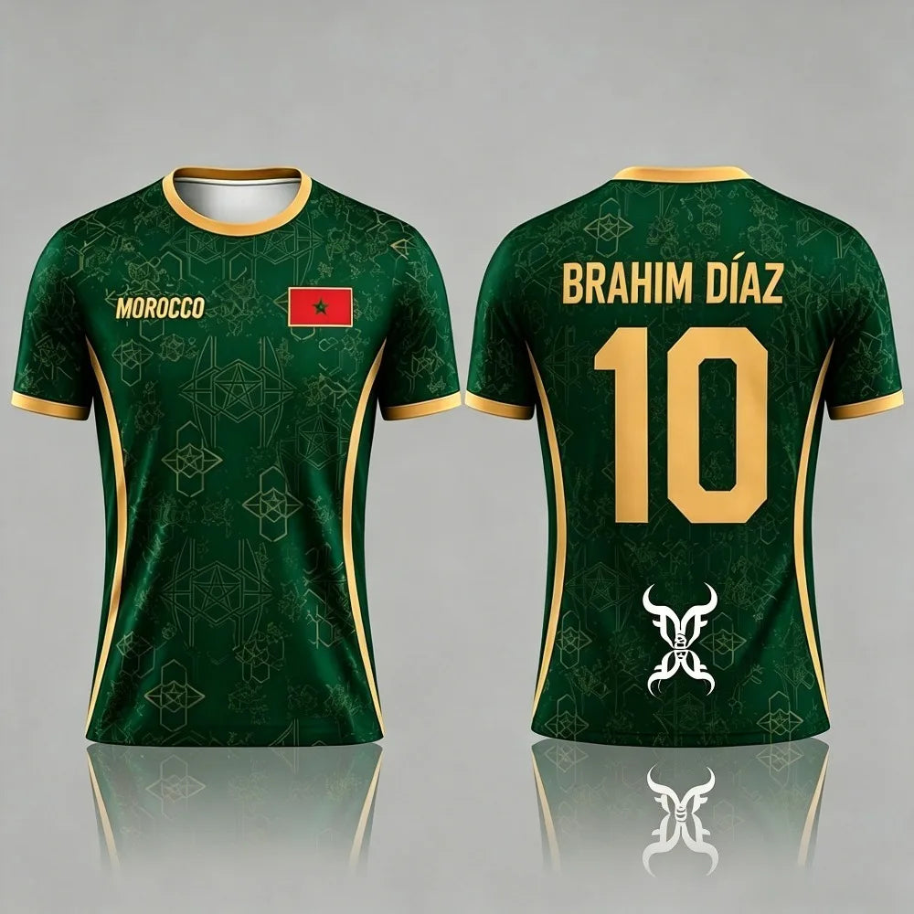 2026 Morocco print flag Jersey 3D T-shirt