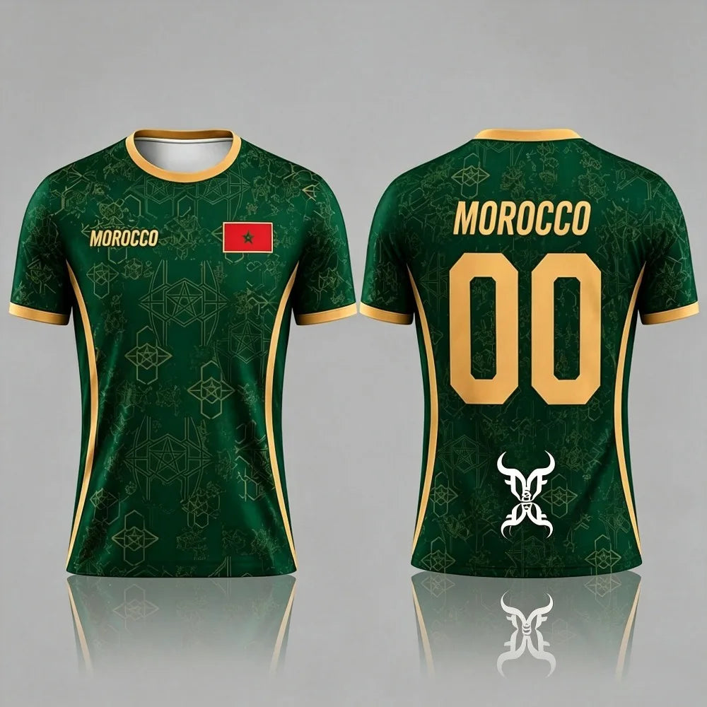 2026 Morocco print flag Jersey 3D T-shirt