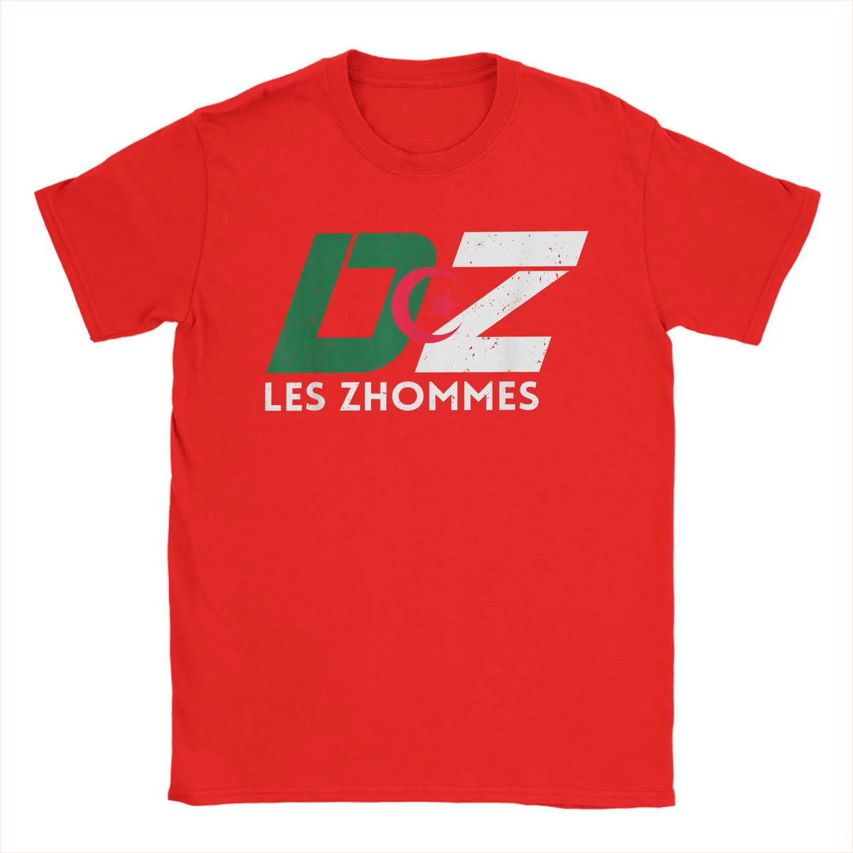 T-shirt Algérie DZ Les Zhommes 100% Coton – Maillot Supporter