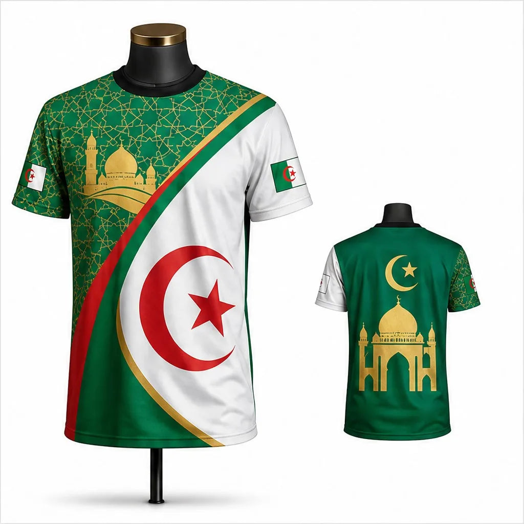 Algeria T Shirt Flag Print