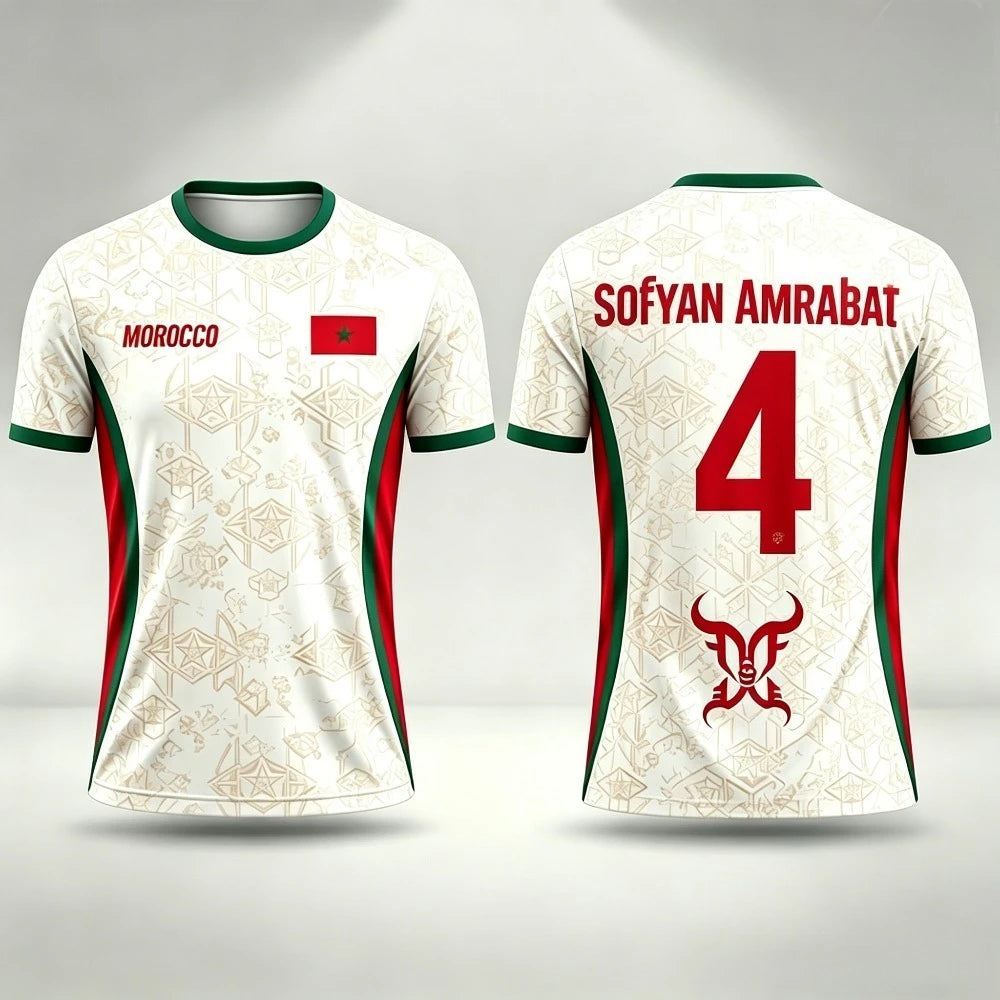 2026 Morocco print flag Jersey 3D T-shirt
