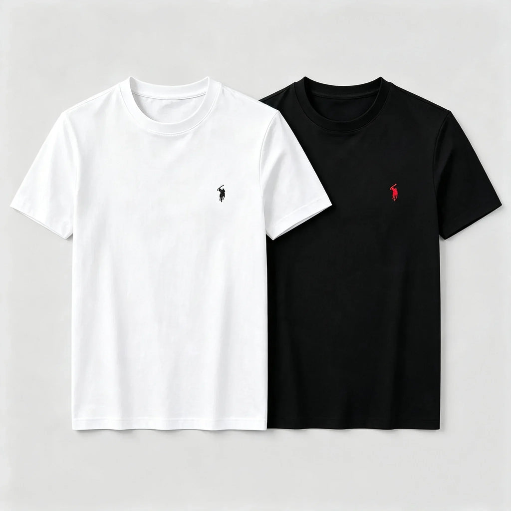 Ralph Lauren T-shirt 100% Pure Cotto, 2 Pieces