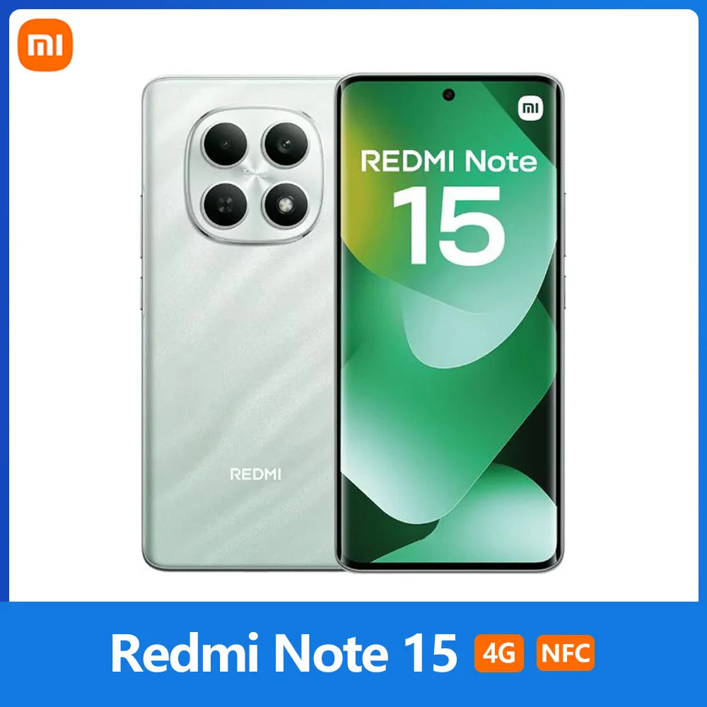 Xiaomi Redmi Note 15 4G, G100-Ultra, 6.77 inches, 120 Hz, 108 MP Camera, 6000 mAh Battery, IP64