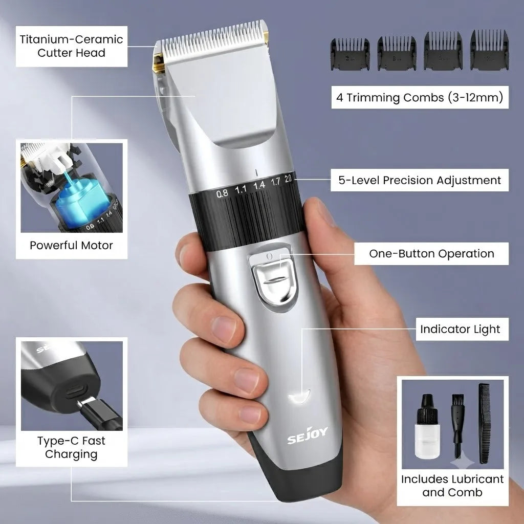 Tondeuse Professionnelle Cheveux, Rechargeable, Multiple Option