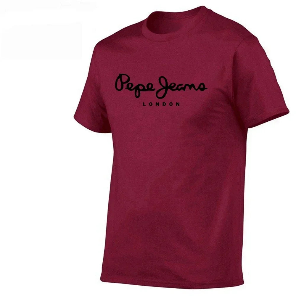 Pepe Jeans T-shirt homme respirant et à séchage rapide, manches courtes, col rond, idéal pour le sport et le style streetwear.
