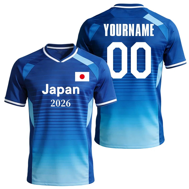 2026 Algeria Congo Japan Curacao Flag Football T Shirt Custom Name Number Printed Oversized