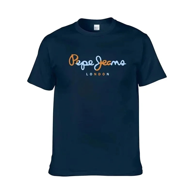 Pepe Jeans T-shirt homme respirant et à séchage rapide, manches courtes, col rond, idéal pour le sport et le style streetwear.