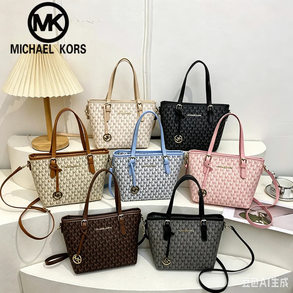 Michael Kors New Urban Women's Luxury Fashion Commuter Bag Casual Handbag MK Classic Old Flower Single Shoulder Crossbody Bag