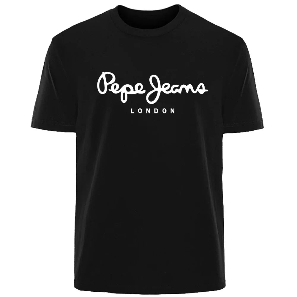 Pepe Jeans T-shirt homme respirant et à séchage rapide, manches courtes, col rond, idéal pour le sport et le style streetwear.