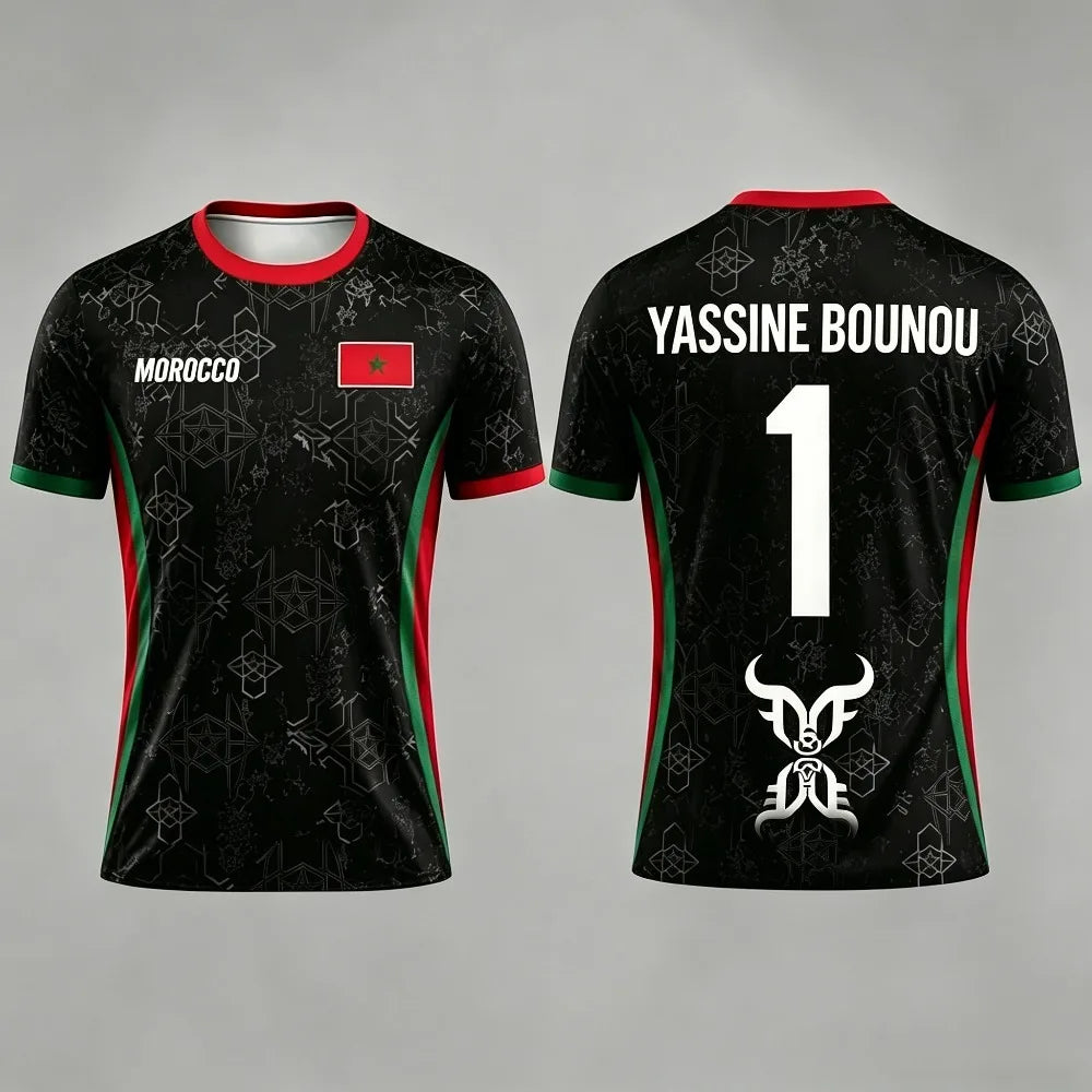 2026 Morocco print flag Jersey 3D T-shirt