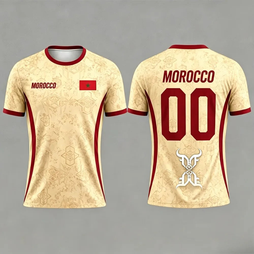 2026 Morocco print flag Jersey 3D T-shirt