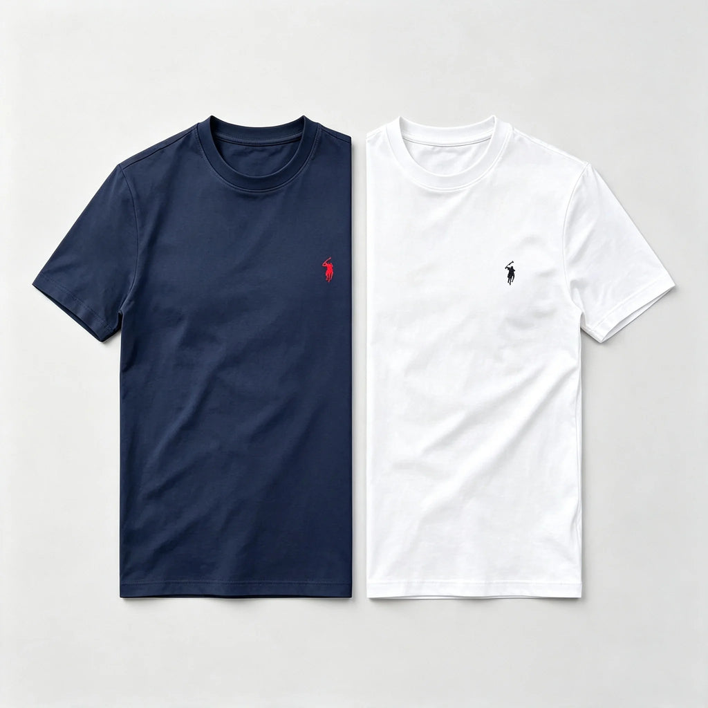 Ralph Lauren T-shirt 100% Pure Cotto, 2 Pieces