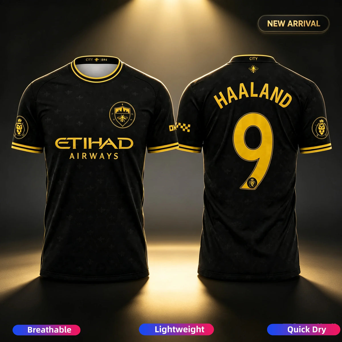 2026 Haaland No.9 Manchester City Football Jersey Sport Comfort T-Shirt