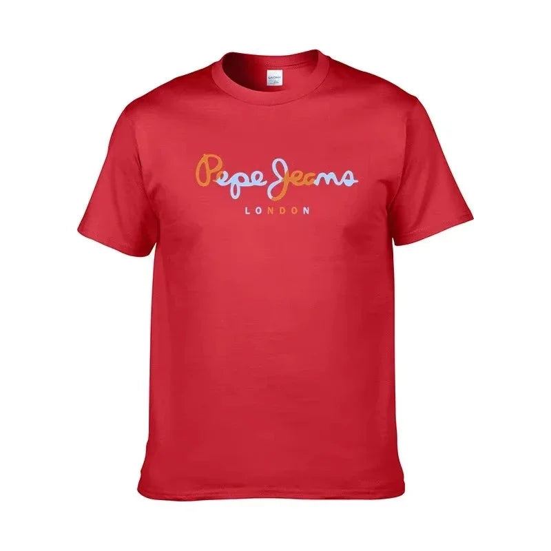 Pepe Jeans T-shirt homme respirant et à séchage rapide, manches courtes, col rond, idéal pour le sport et le style streetwear.