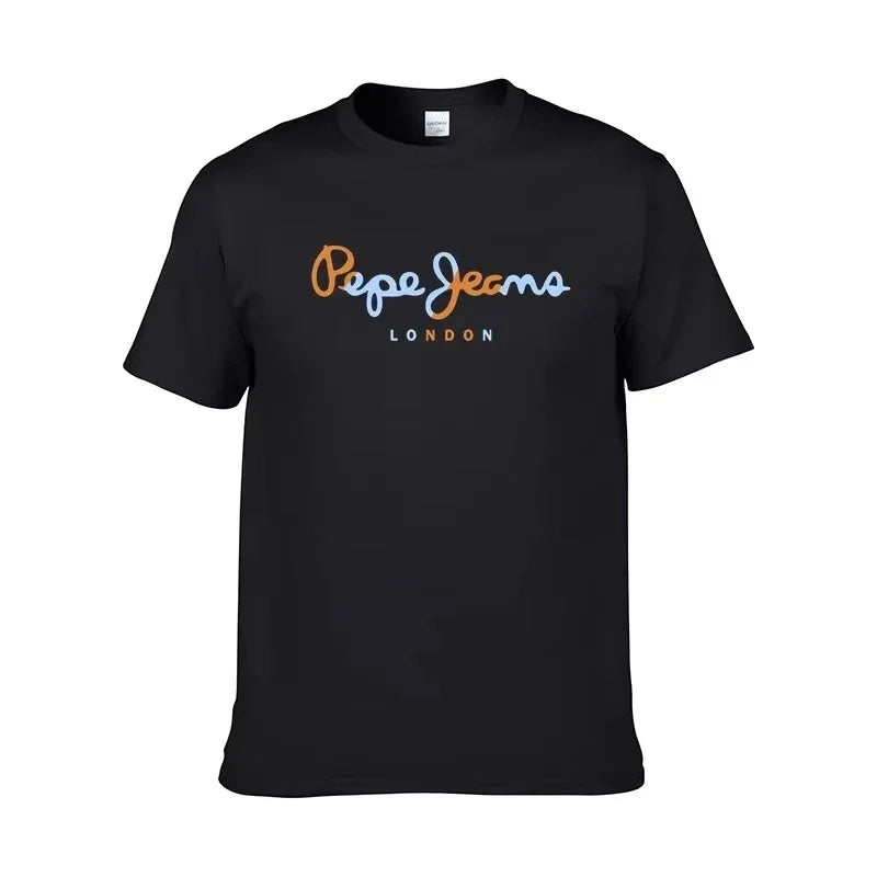 Pepe Jeans T-shirt homme respirant et à séchage rapide, manches courtes, col rond, idéal pour le sport et le style streetwear.