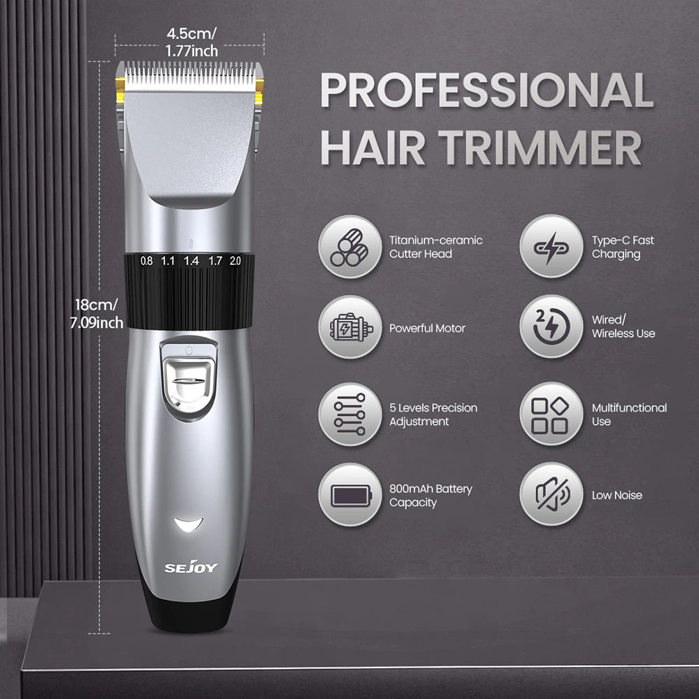 Tondeuse Professionnelle Cheveux, Rechargeable, Multiple Option