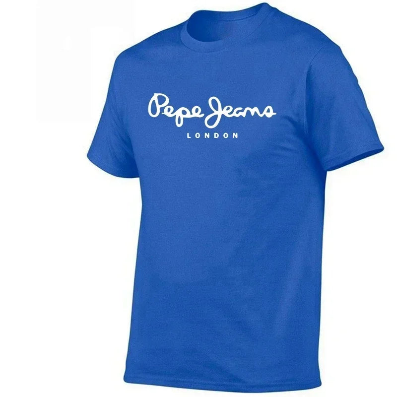 Pepe Jeans T-shirt homme respirant et à séchage rapide, manches courtes, col rond, idéal pour le sport et le style streetwear.