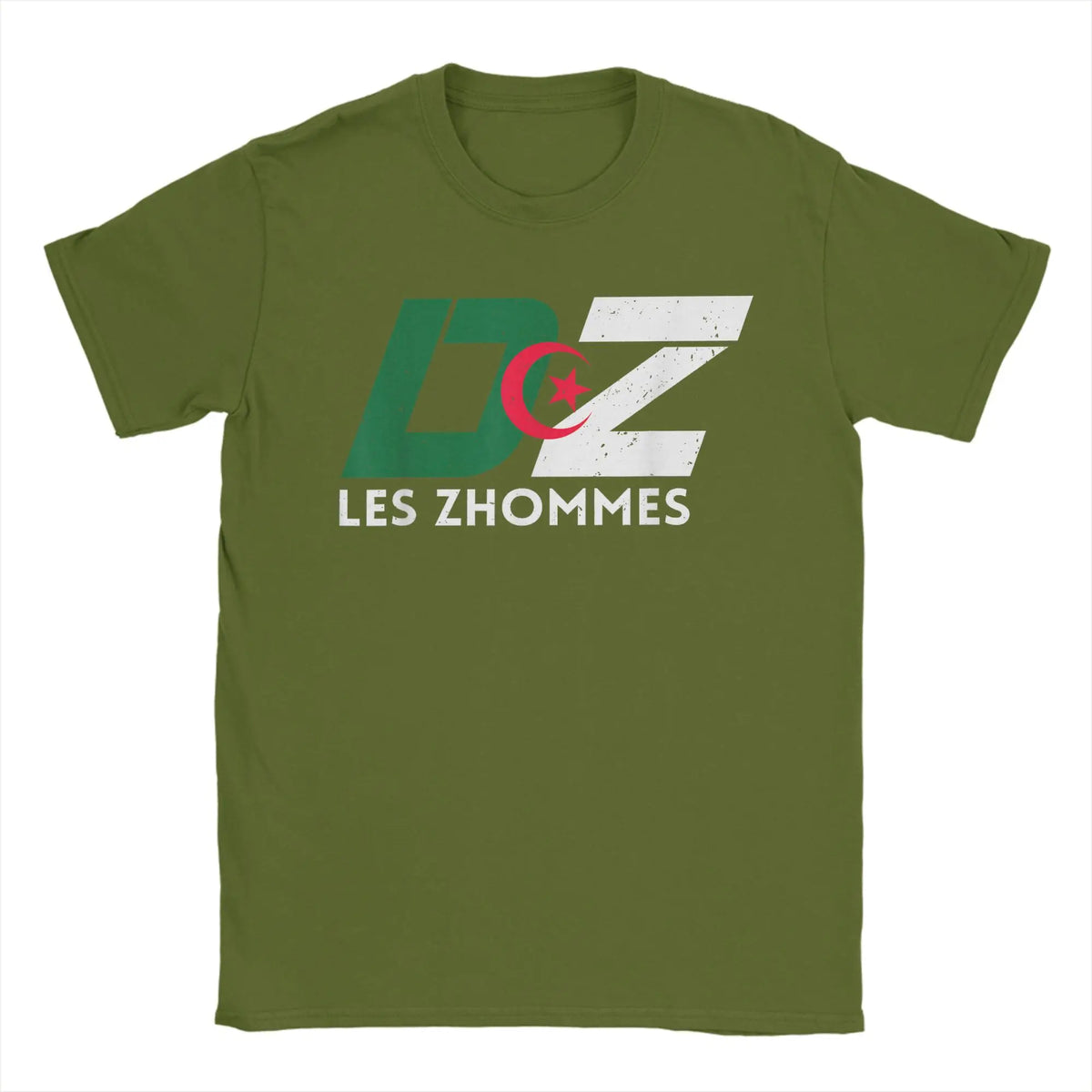 T-shirt Algérie DZ Les Zhommes 100% Coton – Maillot Supporter