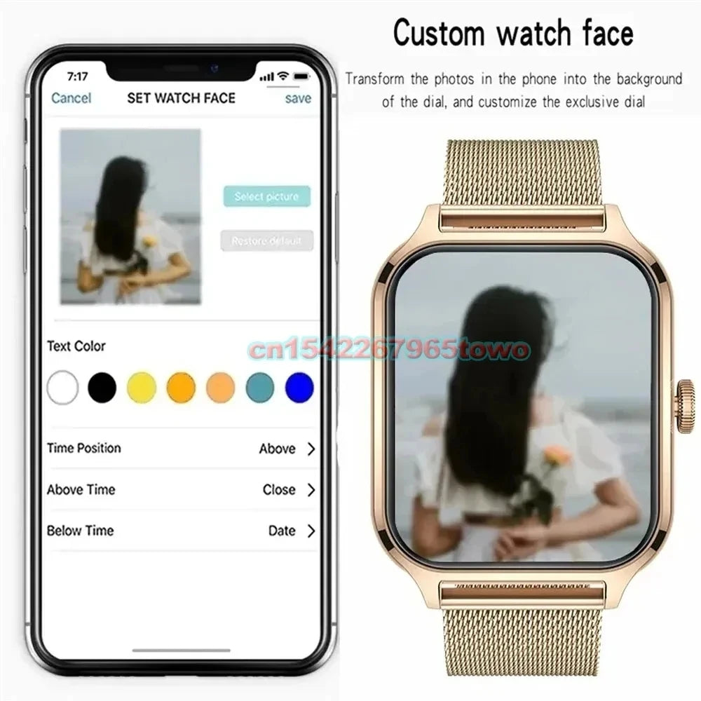 Smart Watch For Android IOS 1.83inch HD Display Bluetooth, Appel, Message, Alerte, Music, Sports, Multiple Mode Smartwatch Ht30