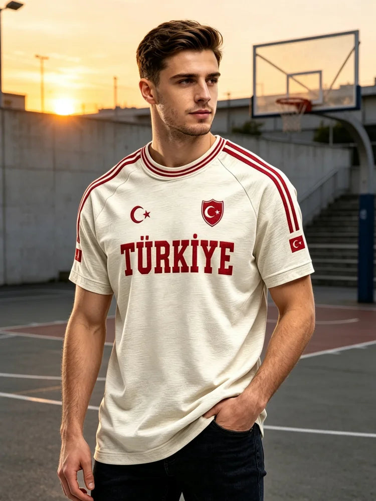 Turkey T-shirt 3D Printed Football Jersey Quick Drying Daily and Training Wear Family Kids Tees