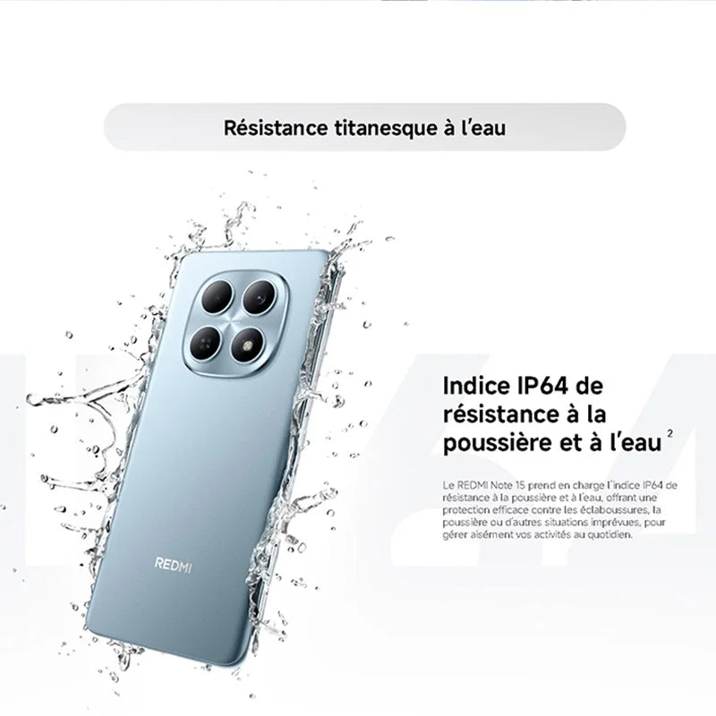 Xiaomi Redmi Note 15 4G, G100-Ultra, 6.77 inches, 120 Hz, 108 MP Camera, 6000 mAh Battery, IP64