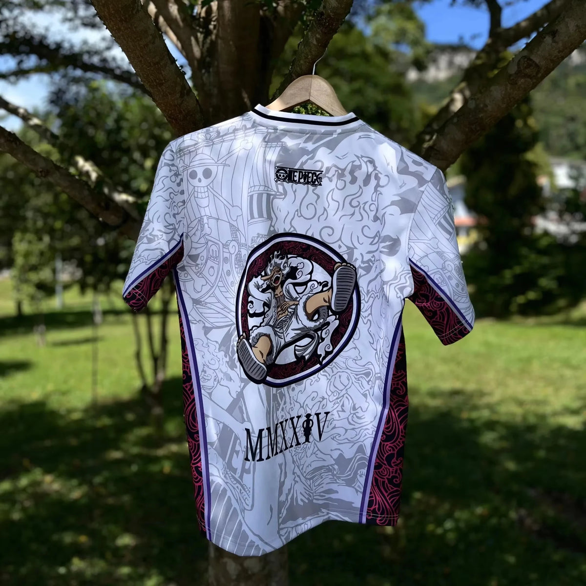 2026 One Piece Luffy Retro Cosplay T-shirt Men's Oversized 3D Printed Short-sleeved Family Unisex Children's Sports Shirt