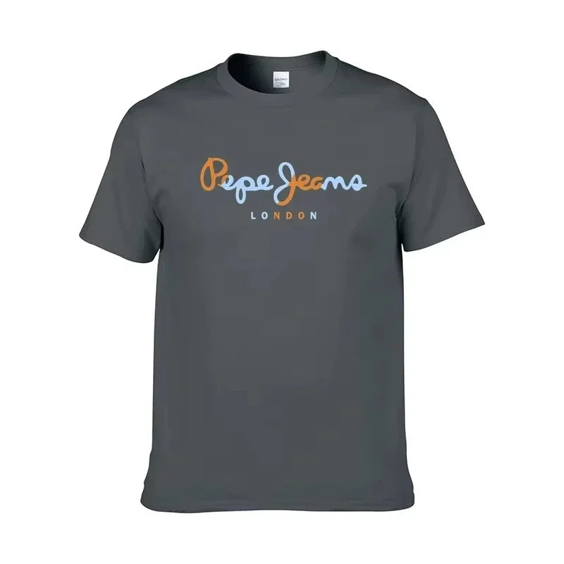 Pepe Jeans T-shirt homme respirant et à séchage rapide, manches courtes, col rond, idéal pour le sport et le style streetwear.