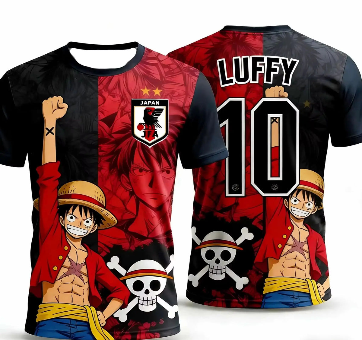 One Piece Luffy Maillot Football Pour Homme et Enfant T-shirt