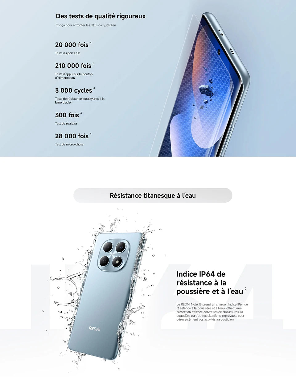 Xiaomi Redmi Note 15 4G, G100-Ultra, 6.77 inches, 120 Hz, 108 MP Camera, 6000 mAh Battery, IP64